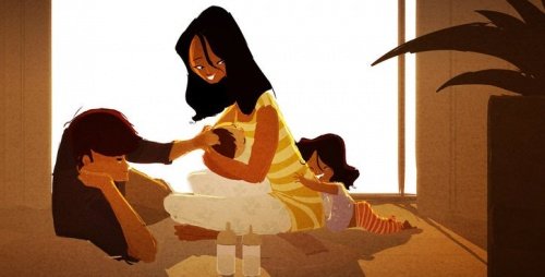 子どもたちを育てているママとパパ