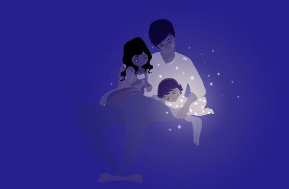 夫婦はお互いのパートナー-親子-イラスト