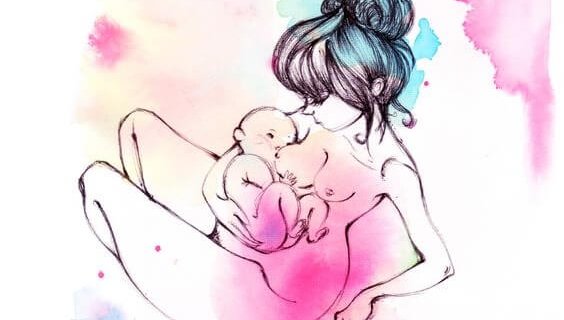 母乳を飲む赤ちゃん