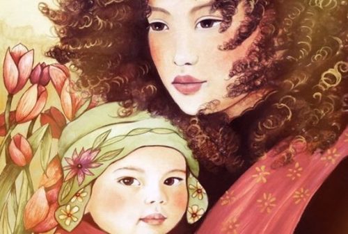 喃語を話し始めた赤ちゃんと母親