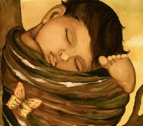 眠っている子ども